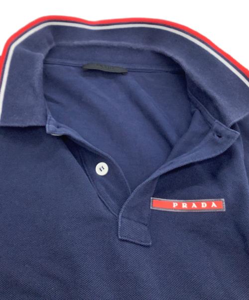 PRADA（プラダ）PRADA (プラダ) ポロシャツ ネイビー サイズ:XXLの古着・服飾アイテム