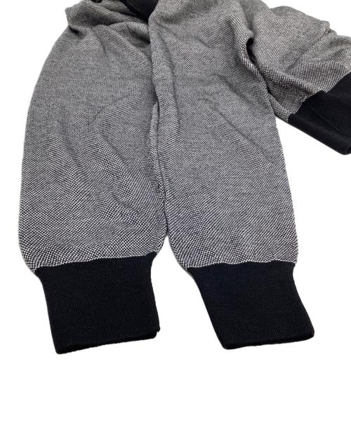 PRADA（プラダ）PRADA (プラダ) 薄手カーディガン ブラック×ホワイト サイズ:50の古着・服飾アイテム