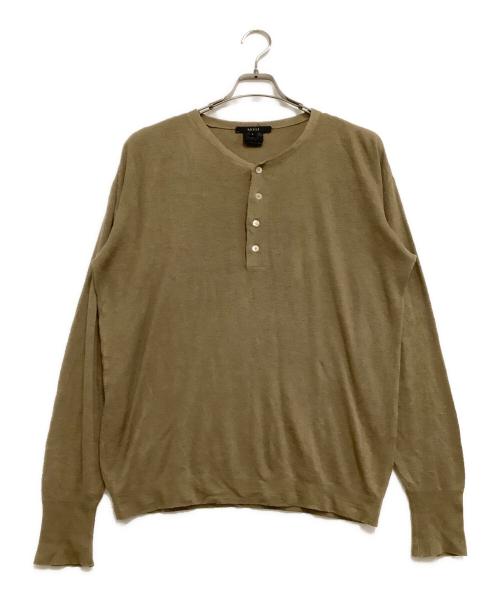 GUCCI（グッチ）GUCCI (グッチ) 長袖ニット　ヘンリーネック ブラウン サイズ:Lの古着・服飾アイテム