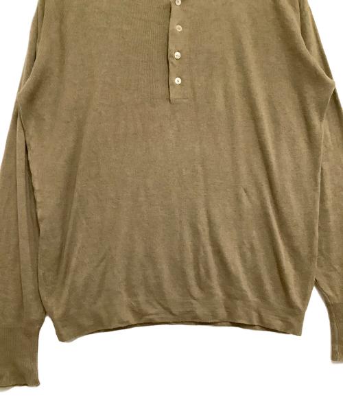 GUCCI（グッチ）GUCCI (グッチ) 長袖ニット　ヘンリーネック ブラウン サイズ:Lの古着・服飾アイテム