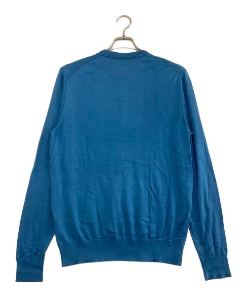 DOLCE & GABBANA（ドルチェ＆ガッバーナ）DOLCE & GABBANA (ドルチェ＆ガッバーナ) 長袖薄手ニット　ヘンリーネック ブルー サイズ:50の古着・服飾アイテム