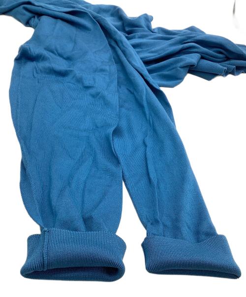 DOLCE & GABBANA（ドルチェ＆ガッバーナ）DOLCE & GABBANA (ドルチェ＆ガッバーナ) 長袖薄手ニット　ヘンリーネック ブルー サイズ:50の古着・服飾アイテム