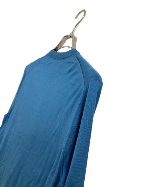 DOLCE & GABBANA（ドルチェ＆ガッバーナ）DOLCE & GABBANA (ドルチェ＆ガッバーナ) 長袖薄手ニット　ヘンリーネック ブルー サイズ:50の古着・服飾アイテム