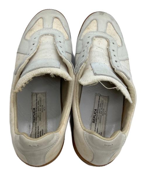 Maison Martin Margiela（メゾンマルタンマルジェラ）Maison Martin Margiela (メゾンマルタンマルジェラ) ローカットスニーカー　REPLICA ホワイト×グレー サイズ:42の古着・服飾アイテム