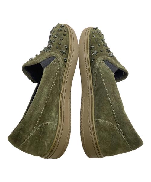 JIMMY CHOO（ジミーチュウ）JIMMY CHOO (ジミーチュウ) スタースタッズスリッポン グリーン サイズ:43の古着・服飾アイテム