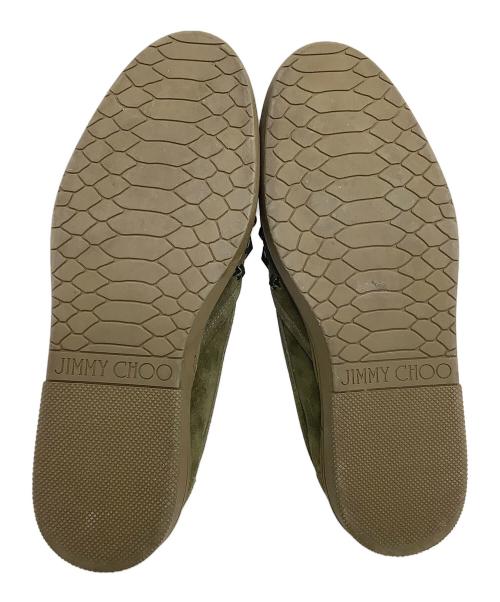 JIMMY CHOO（ジミーチュウ）JIMMY CHOO (ジミーチュウ) スタースタッズスリッポン グリーン サイズ:43の古着・服飾アイテム