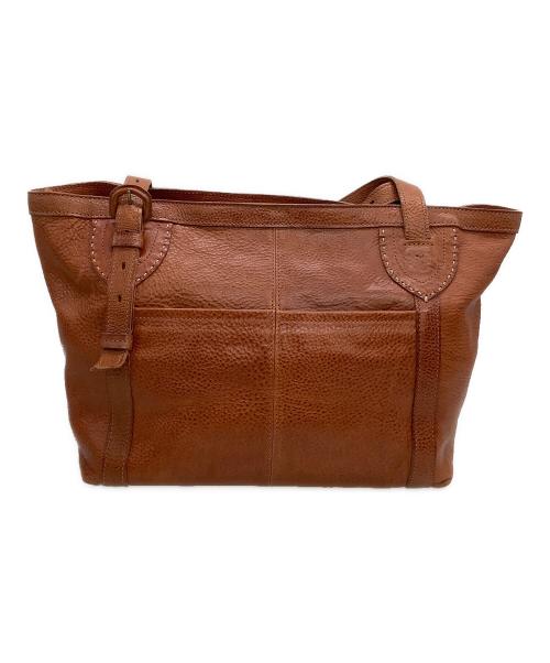 genten（ゲンテン）genten (ゲンテン) レザートートバッグ ブラウンの古着・服飾アイテム