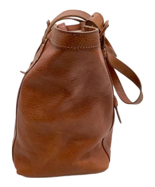 genten（ゲンテン）genten (ゲンテン) レザートートバッグ ブラウンの古着・服飾アイテム