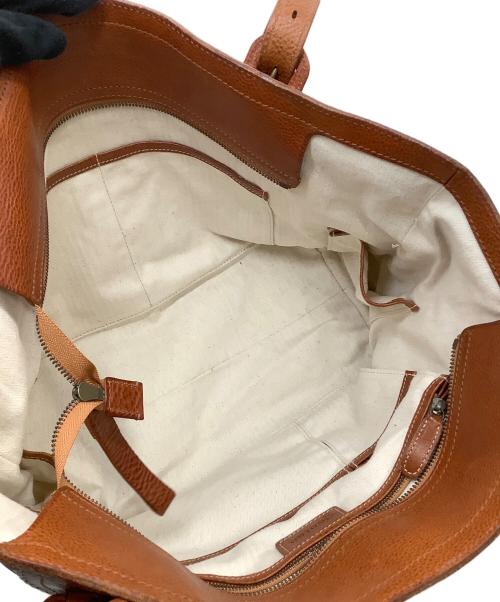 genten（ゲンテン）genten (ゲンテン) レザートートバッグ ブラウンの古着・服飾アイテム