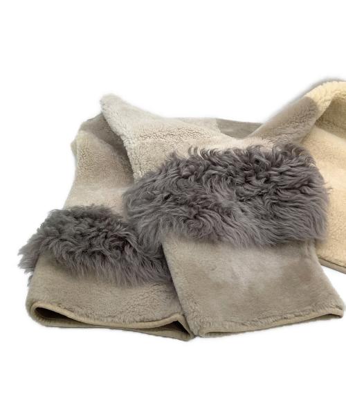 GALERIE VIE（ギャルリーヴィー）GALERIE VIE (ギャルリーヴィー) リバーシブルムートンジャケット ブラウン×ベージュ サイズ:36の古着・服飾アイテム