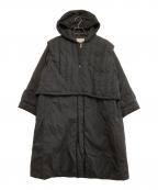 BARNYARDSTORMバンヤードストーム）の古着「AラインマルチWAY中綿コート　2023AWモデル」｜ブラック