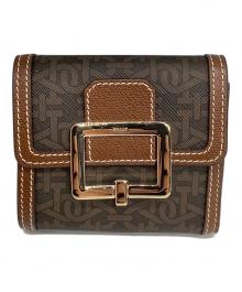 BALLY（バリー）の古着「3つ折り財布」｜ブラウン×ゴールド