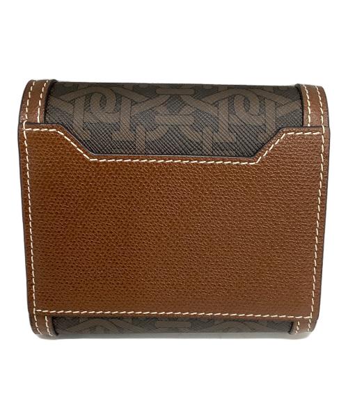 BALLY（バリー）BALLY (バリー) 3つ折り財布 ブラウン×ゴールドの古着・服飾アイテム