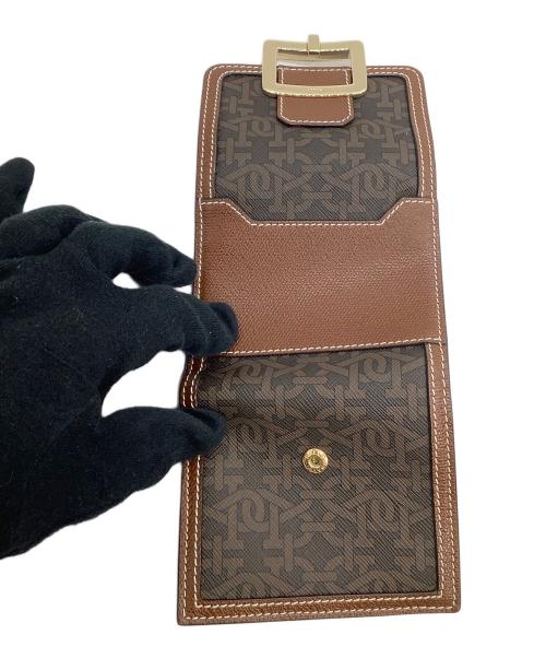 BALLY（バリー）BALLY (バリー) 3つ折り財布 ブラウン×ゴールドの古着・服飾アイテム