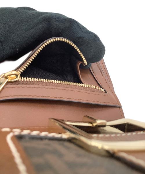 BALLY（バリー）BALLY (バリー) 3つ折り財布 ブラウン×ゴールドの古着・服飾アイテム