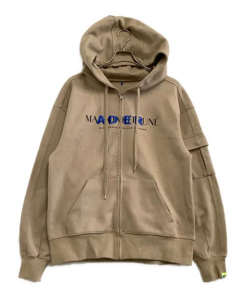 ADER error（アーダーエラー）ADER error (アーダーエラー) maison kitsune (メゾンキツネ) ジップパーカー ベージュ サイズ:A2の古着・服飾アイテム