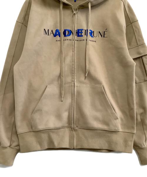 ADER error（アーダーエラー）ADER error (アーダーエラー) maison kitsune (メゾンキツネ) ジップパーカー ベージュ サイズ:A2の古着・服飾アイテム