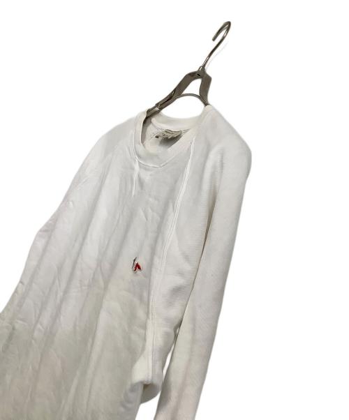 maison kitsune（メゾンキツネ）maison kitsune (メゾンキツネ) クルーネックスウェット　SWEATSHIRT TRICOLOR FOX PATCH ホワイト サイズ:XLの古着・服飾アイテム