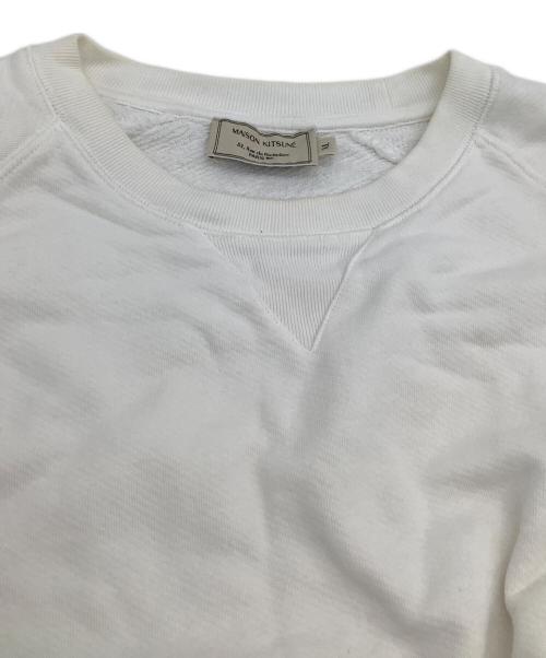 maison kitsune（メゾンキツネ）maison kitsune (メゾンキツネ) クルーネックスウェット　SWEATSHIRT TRICOLOR FOX PATCH ホワイト サイズ:XLの古着・服飾アイテム