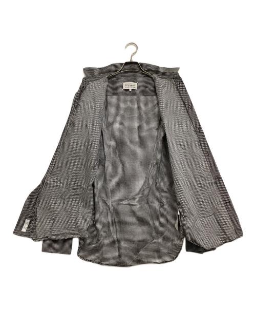 Maison Margiela（メゾンマルジェラ）Maison Margiela (メゾンマルジェラ) 長袖シャツ チェック ブラック×ホワイト サイズ:52の古着・服飾アイテム