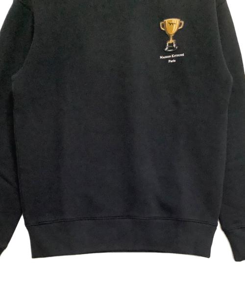 maison kitsune（メゾンキツネ）maison kitsune (メゾンキツネ) トロフィーロゴスウェット ブラック サイズ:Sの古着・服飾アイテム
