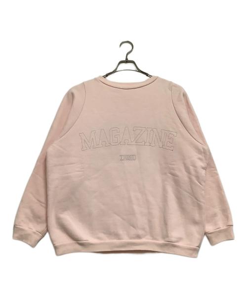 THIRD MAGAZINE（サードマガジン）THIRD MAGAZINE (サードマガジン) ビッグロゴ刺繍スウェット ピンク サイズ:9の古着・服飾アイテム