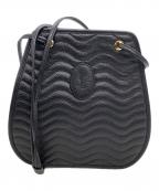 Yves Saint Laurentイヴサンローラン）の古着「レザーショルダーバッグ　ヴィンテージ」｜ブラック