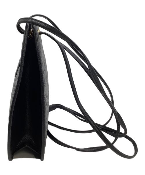 Yves Saint Laurent（イヴサンローラン）Yves Saint Laurent (イヴサンローラン) レザーショルダーバッグ　ヴィンテージ ブラックの古着・服飾アイテム
