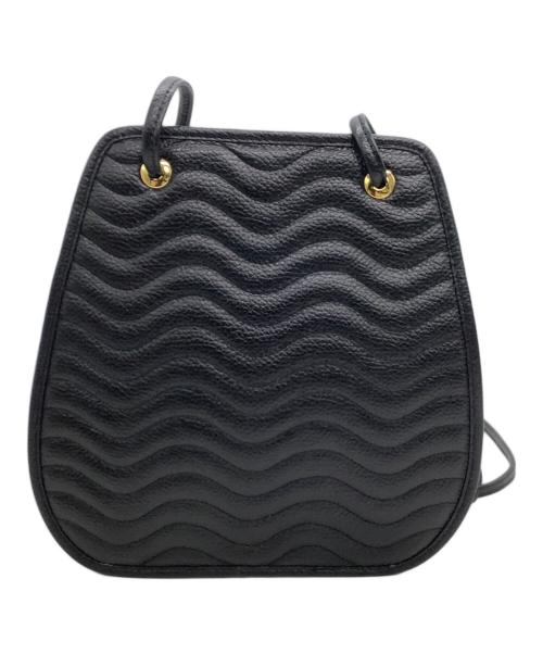 Yves Saint Laurent（イヴサンローラン）Yves Saint Laurent (イヴサンローラン) レザーショルダーバッグ　ヴィンテージ ブラックの古着・服飾アイテム