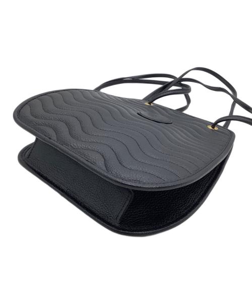 Yves Saint Laurent（イヴサンローラン）Yves Saint Laurent (イヴサンローラン) レザーショルダーバッグ　ヴィンテージ ブラックの古着・服飾アイテム