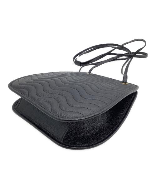 Yves Saint Laurent（イヴサンローラン）Yves Saint Laurent (イヴサンローラン) レザーショルダーバッグ　ヴィンテージ ブラックの古着・服飾アイテム