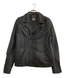 Denham（デンハム）の古着「レザージャケット　CONVOY TRUCKER」｜ブラック