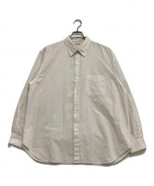 STEVEN ALAN（スティーブンアラン）の古着「長袖シャツ ガーメントダイ ポプリン レギュラーカラー シャツ」｜ホワイト