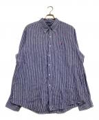 RALPH LAURENラルフローレン）の古着「長袖シャツ　ストライプ」｜ブルー×ホワイト