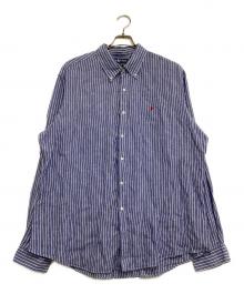 RALPH LAUREN（ラルフローレン）の古着「長袖シャツ　ストライプ」｜ブルー×ホワイト