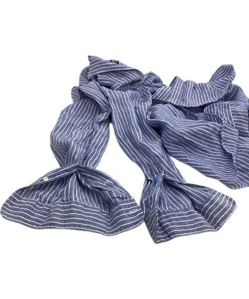 RALPH LAUREN（ラルフローレン）RALPH LAUREN (ラルフローレン) 長袖シャツ　ストライプ ブルー×ホワイト サイズ:XXLの古着・服飾アイテム