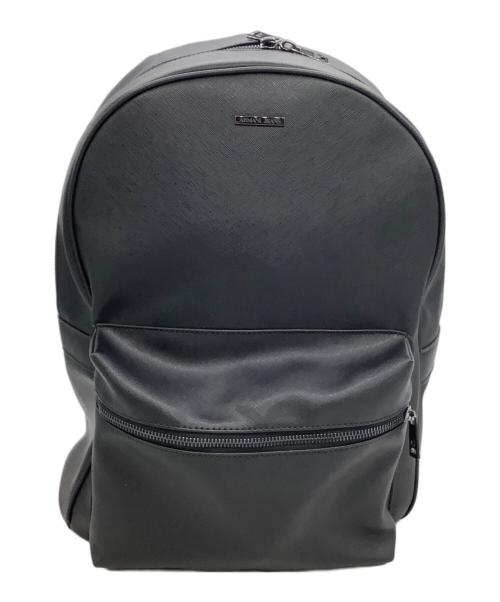 ARMANI JEANS（アルマーニジーンズ）ARMANI JEANS (アルマーニジーンズ) レザーリュック ブラックの古着・服飾アイテム