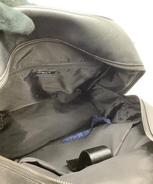 ARMANI JEANS（アルマーニジーンズ）ARMANI JEANS (アルマーニジーンズ) レザーリュック ブラックの古着・服飾アイテム