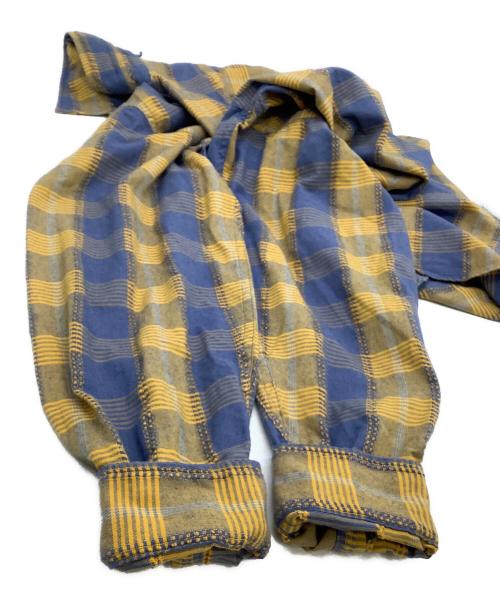 THE NORTHFACE PURPLELABEL（ザ・ノースフェイス パープルレーベル）THE NORTHFACE PURPLELABEL (ザ・ノースフェイス パープルレーベル) 長袖シャツ　Plaid Dobby Field Shirt　	25SS ネイビー×イエロー サイズ:Lの古着・服飾アイテム