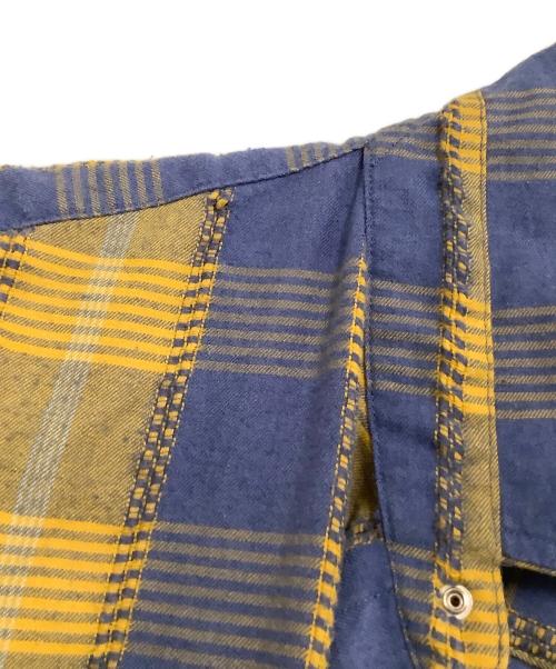 THE NORTHFACE PURPLELABEL（ザ・ノースフェイス パープルレーベル）THE NORTHFACE PURPLELABEL (ザ・ノースフェイス パープルレーベル) 長袖シャツ　Plaid Dobby Field Shirt　	25SS ネイビー×イエロー サイズ:Lの古着・服飾アイテム