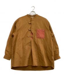 WHITE MOUNTAINEERING（ホワイトマウンテ二アニング）の古着「長袖シャツ　	スモックシャツ SMOCK SHIRT」｜ブラウン