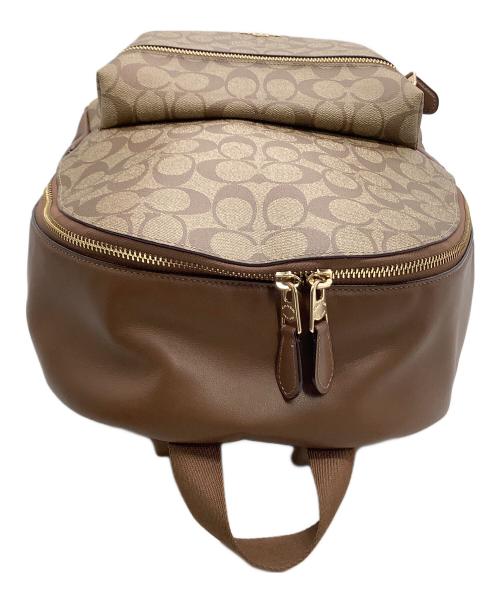 COACH（コーチ）COACH (コーチ) リュック シグネチャー ベージュ×ブラウンの古着・服飾アイテム