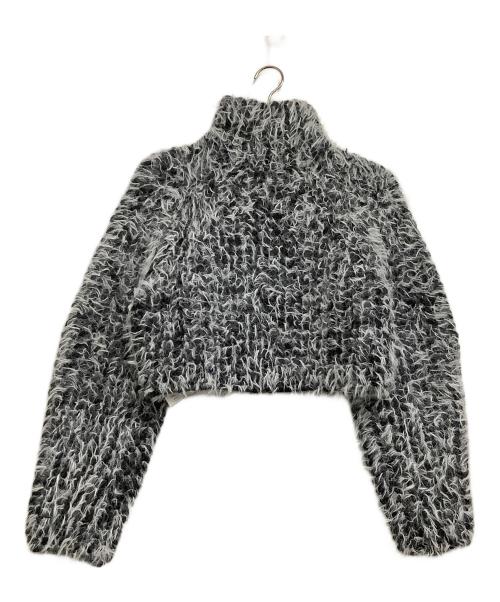 TELOPLAN（テーロプラン）TELOPLAN (テーロプラン) 厚手ニット グレー×ホワイト サイズ:freeの古着・服飾アイテム