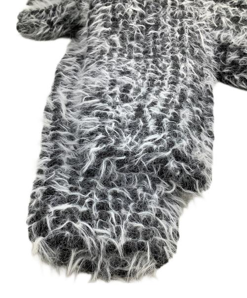 TELOPLAN（テーロプラン）TELOPLAN (テーロプラン) 厚手ニット グレー×ホワイト サイズ:freeの古着・服飾アイテム