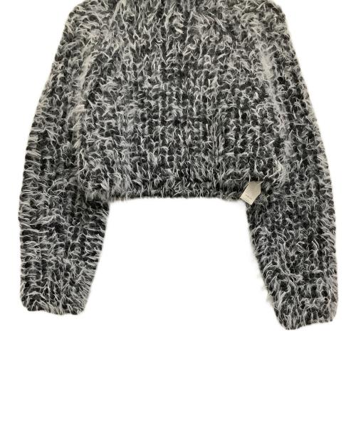 TELOPLAN（テーロプラン）TELOPLAN (テーロプラン) 厚手ニット グレー×ホワイト サイズ:freeの古着・服飾アイテム