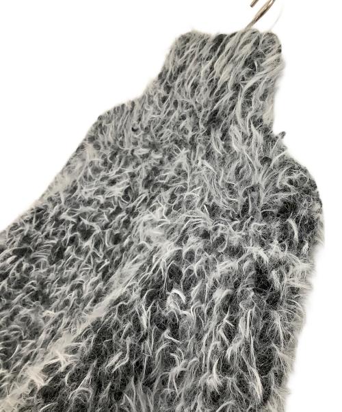 TELOPLAN（テーロプラン）TELOPLAN (テーロプラン) 厚手ニット グレー×ホワイト サイズ:freeの古着・服飾アイテム