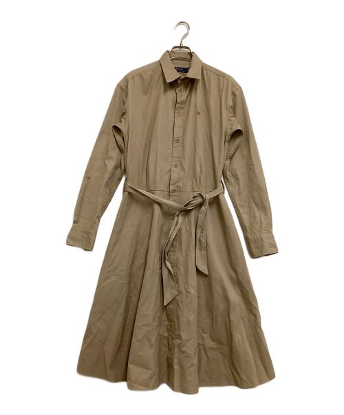 POLO RALPH LAUREN（ポロ・ラルフローレン）POLO RALPH LAUREN (ポロ・ラルフローレン) 長袖ワンピース ベージュ サイズ:2の古着・服飾アイテム
