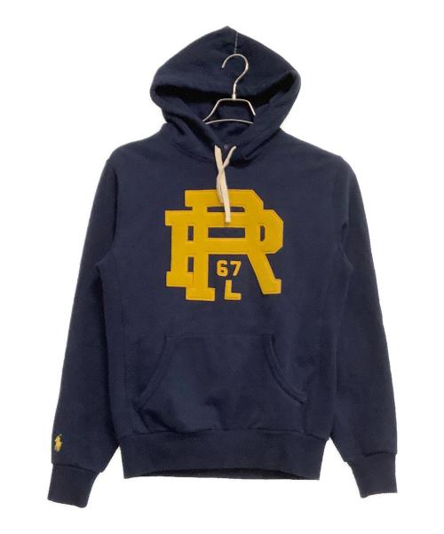 POLO RALPH LAUREN（ポロ・ラルフローレン）POLO RALPH LAUREN (ポロ・ラルフローレン) プルオーバーパーカー ネイビー×イエロー サイズ:XSの古着・服飾アイテム