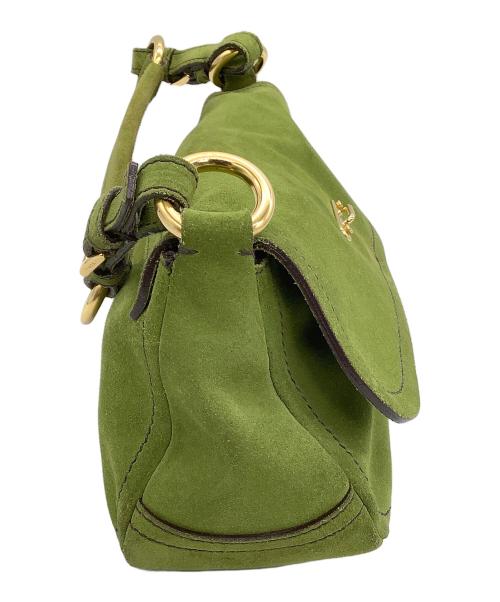 PRADA（プラダ）PRADA (プラダ) スウェードワンショルダーバッグ グリーンの古着・服飾アイテム