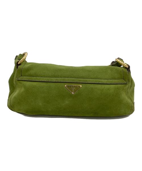 PRADA（プラダ）PRADA (プラダ) スウェードワンショルダーバッグ グリーンの古着・服飾アイテム